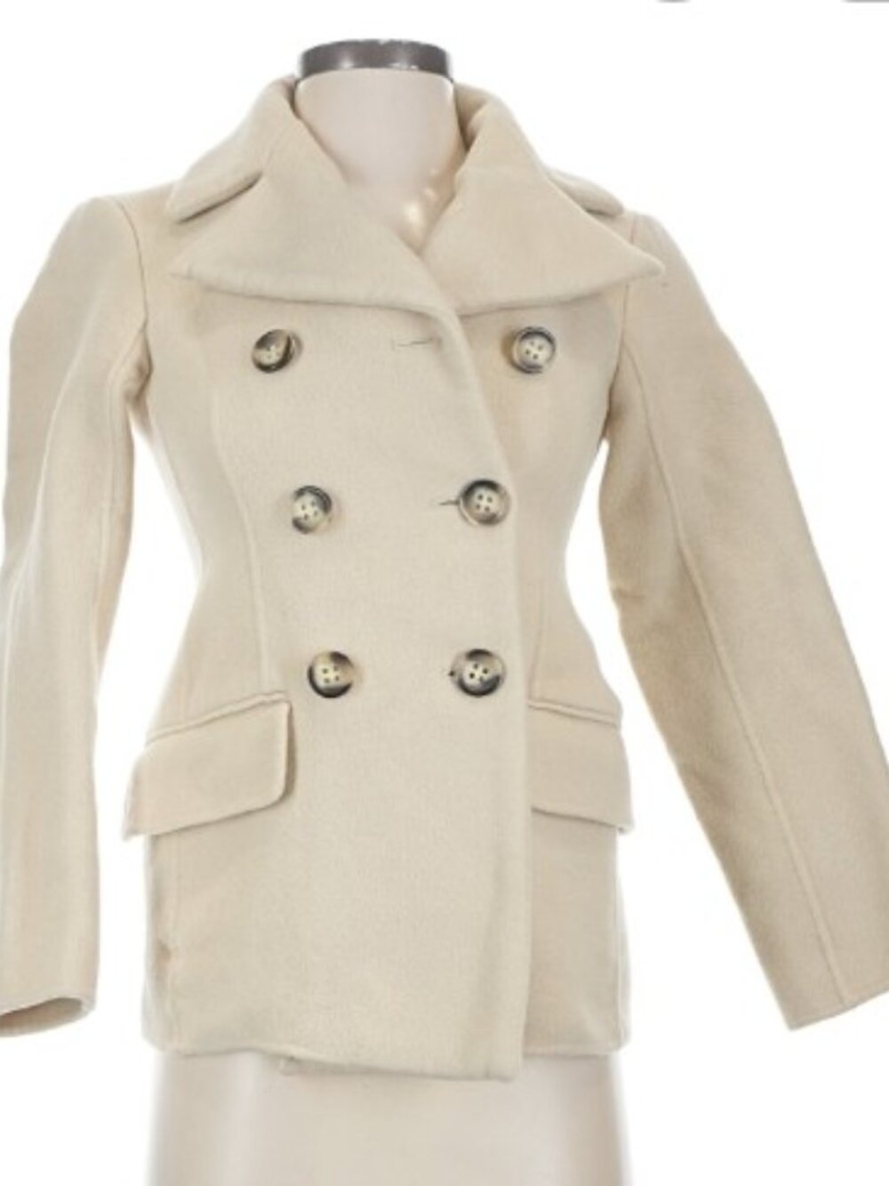 Sportmax by Max Mara double breasted wool ivory jacket EUC Size 0 XS or XXS